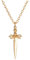 Punk Sword Cross Pendant Necklace Gothic Dagger Knife Necklace Hip Hop Jewlry for Men Women, Zinc, No Gemstone