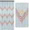 Osunnus Boho Bamboo Beaded Curtain 35.5 x 75 Inches 52 Strands Handmade Hanging Wooden Door Beads Hippie Curtains Room Divider for Doorway Window Home Decor, Blue