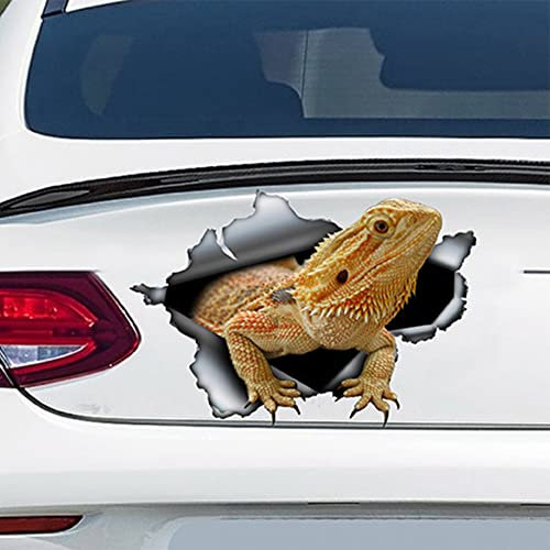 BYNYXI 2 Stück Gecko Aufkleber Auto, 3D Reflektierende Sticker Salamander Aufkleber Gecko Eidechse Sticker Reptilien Heckscheibe Gecko Auto Salamander Aufkleber PVC Wasserdichter Aufkleber-12cmx7.9cm