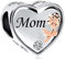 FGT Two-tone Rose Gold Mom Love Heart Bead Charm fits Pandora Charms Bracelets Birthday Jewellery Gift Mother's Day Mum
