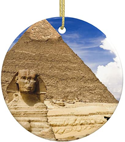 Pyramiden von Ägypten, runde Weihnachtsdekoration, zum Aufhängen, für Weihnachtsbaum, festliche Jahreszeit, Urlaub, Party-Dekoration