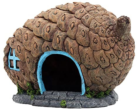 MRXFN Aquarium Dekoration Weihnachten Tannenzapfen Harz Aquarium Ornamente: Künstliche Tannenzapfen Aquarium Versteck Höhle Haideway for Aquarium Tank Dekoration