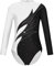 iEFiEL Mädchen Metallic Turnanzug Langarm Gymnastikanzug Tanzbody Leotard mit Strass Glänzende Ballett Trikot Turnkleidung Tanzkostüm Wc Weiß 146-152