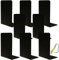 Qualsen Buchstütze, Buchstützen Metall, Bücherstütze, Buchhalter Regal, Bookends für Schule, Zuhause, Büro, Bibliothek, 4 Paare (8 Stück),Schwarz