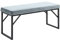 HOMCOM Sitzbank, Polsterbank, Bettbank in Samtoptik, Schminkbank Flurbank für Wohnzimmer, Schlafzimmer, bis 200 kg Belastbar, Stahl, Blau, 100 x 35 x 47 cm