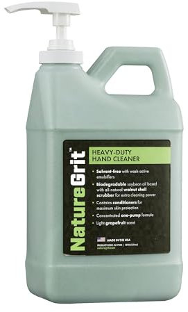 Nature Grit – Heavy Duty Industrial Hand Cleaner Pump-top – Walnut Shell Conditioners for Skin Protection for Auto Mechanics, Manufacturing, and Anyone with Working Hands (1)