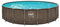 poolomio® Elite Wicker Frame Swing Pool Rund 4,27 x 1,07 m | Aufstellpool mit Double Rattan Design