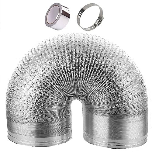 Tuyau Ventilation Ø 80/100/110/120/150/160/170/180/200mm avec 2 Colliers De Serrage en Acier pour Hotte Aspirante Hotte Aspirante Ventilateur (Color : 1.5m, Size : 200mm)