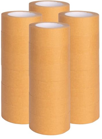 verpacking Papierklebeband 50 mm x 50 m Braun [Ausführung, Farbe & Stückzahl wählbar] leise abrollendes Paketklebeband umweltschonend Packband Verpackungsklebeband 24 Rollen