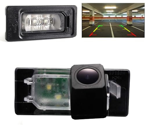 HD Farbe Nachtsicht Rückfahrkamera Ersatz für VW Golf Plus/Golf VI 6 Variant/Jetta/Passat/Sharan/Tiguan/Touran/Audi A1 A3 A4 A5 A6 A7 Q3 Q5 Q7 TT/Seat Alhambra/Seat Ibiza/Skoda Superb