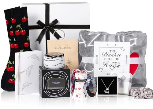 Gift for Mum, Birthday Gift for Mom from Daughter Son Husband, Warm Hug Blanket Necklace Jewellery Self Care Gifts Funny Presents for Mum on Her Birthday