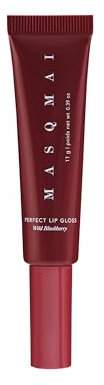 MASQMAI Perfect Lip Gloss, Lip Gloss con Peptide Volumizzante, Frutti rossi, Tonalità: Wild Blackberry