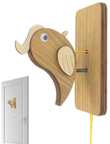 Specht klopft, Türklopfer | Holzspecht Türklopfer | Türöffnungsglockenspiel, Retro-kreativer interessanter Türklingel-Türklopfer für Schlafzimmer, Badezimmer, Schlafsaal