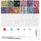 NACHLYNN 35700 Pcs Resin Rhinestones Kits Colorful ＆ White Flatback Round Jelly Rhinestones with Tweezers Pen 2-6mm Bedazzling Non Hotfix Crystal Gems for Nail DIY Crafts Face Tumblers