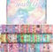Biuunsf 50 Rollen Washi Tape Set, Silbernes Washi Tape für Scrapbooking, Bullet Journal, Planer, Geschenk, Regenbogen Maskierungsband für Kinder