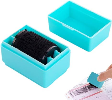 Identity Theft Stamp Pen, Security Rolling Stamp, Security Stamp with Rollerball Pen and Anti-Theft, Security Blackout Roller for Confidential Mail, Portable ID Protection Inks