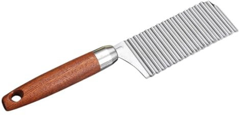 MOLUCKFU Edelstahl Wellenmesser Für Kartoffeln Und Gemüse Crinkle Cutter Mit Ergonomischem Griff Schnelles Schneiden Für Pommes Obst Und Gemüse Küchenhelfer Für Kreative Gerichte