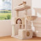 Gardner Pet 105 cm Cat Tree with Sisal Scratching Post, 4-Level Ultra-Stable Cat Tower with Anti-Wobbling Over Design, Spacious Kitty House Up to 4 Kitties, Maximum Load Capacity 36kg, Beige