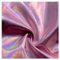 AMateschitz Tissu holographique arc-en-ciel au laser scintillant - Tissu élasthanne magique irisé - Dégradé de couleurs - Brillant - Tissu extensible pour fond DIY, couture, vêtements - Rose - 3 m