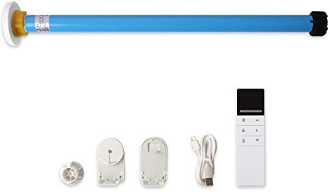 Smart Motorized Roller Blinds Motor Tubular Shades Kit with Remote Control Voice Control Tuya APP Timer Rechargeable 2way Remote for OD 38mm Tube.