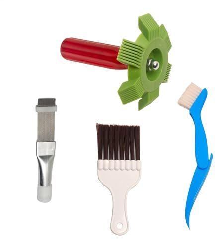 Air Conditioning Fin Comb, 4-Piece Air Conditioner Fin Cleaning Kit, Lightweight Ac Cleaner, Stainless Steel, Brush for Easy to clean Maintenance, Set