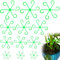 12 soportes para plantas perennes, pinzas reutilizables para plantas, para rosas, hortensias, tomates y monstera, anillo de apoyo para plantas de jardín (verde)