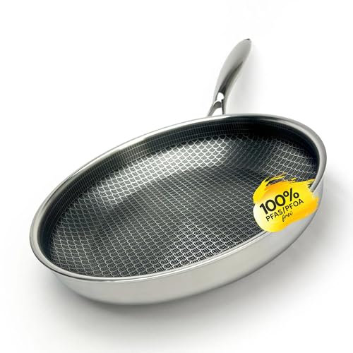 MISO Diamond Dust Keramikbeschichtete Pfanne 26 cm (Pfanne Induktion) | Bratpfanne 26 cm – PFAS-frei, kratzfest, spülmaschinengeeignet, für alle Herdarten