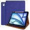 World biz Leather Case for iPad Air 13 Inch Case M3/M2 (2025/2024), Premium Leather Multi-Angle Viewing Stand Cover with Pencil Holder & Card Slots, Auto Sleep/Wake, Navy
