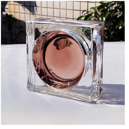 ZNQNDSR Brique de Verre Les Blocs De Verre Colorés Transparents Protègent L'intimité des Briques De Cristal Latérales, des Carreaux De Verre Carrés pour La Décoration des Hôtels À Domicile(Brown)