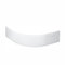 Sellon24® Acryl Schürze 80x80 cm Höhe 26cm rund weiß für Duschwannen Duschtassen Viertelkreis R55