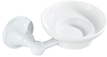 ZIUBMVDYC Soap Dish for Shower, Shower Soap Dish with Ceramic Dish, Wall Mounted Soap Dish Storage Holder Basket Hanger, Durable Rustproof Brass Soap Tray for Kitchen Bathroom