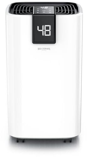 Brandson - Luftentfeuchter 16L mit Kompressor – Dehumidifier Raumentfeuchter elektrisch – 16 Liter / 24h – sehr leise - Display - Schlafzimmer Bad Keller