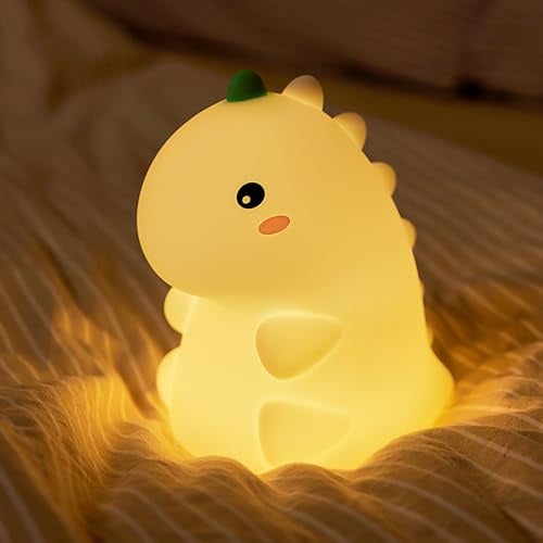 CECOMBINE Dinosaurier Nachtlicht für Kinder, 3 Stufen Dimmbar Baby Nachtlicht Neugeborene, Tragbare Wiederaufladbare Touch Dimmbare Dinosaurier Lichter, Niedliche Lampe für Jungen Kleinkind