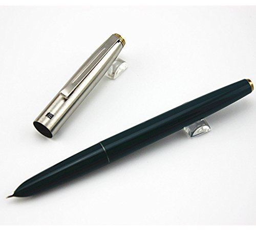 Tutoy Hero 329 Silver Clip 0.38 Mm Iridium Nib Fountain Pen Steel Pens - Dark Green