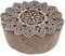 GURU SHOP Indischer Textilstempel, Holz Stoffdruckstempel, Blaudruck Stempel, Druck Modell - Ø 6 cm Mandala 2, Braun, Indische Holzstempel