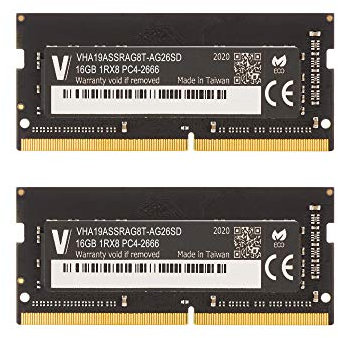 V-Color 32 GB (2 x 16 GB) 2666 MHz ddr4 compatible con iMac Retina 5K, 27 pulgadas, 2019 e iMac Retina 5K, 27 pulgadas, 2020 SODIMM Mac Memory Ram actualización pc4-21300 CL19 260 pines 1.2V