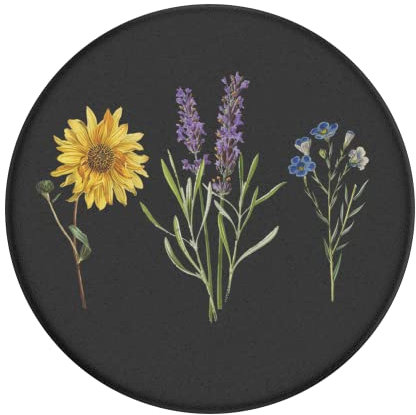 PopSockets PopGrip - Ausziehbarer Sockel und Griff mit einem Austauschbarem Top für Smartphones und Tablets - Vintage Garden Black
