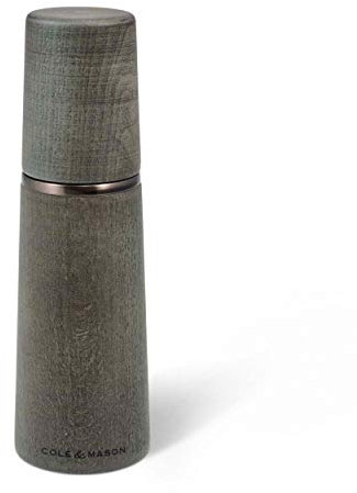 Cole & Mason H322020 Marlow Pfeffermühle, Gewürzmühle, Grau, Buchenholz, 185mm, Precision+, Enthält 1 x Pfeffermühle