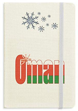 Cuaderno grueso con nombre de la bandera del país de Omán