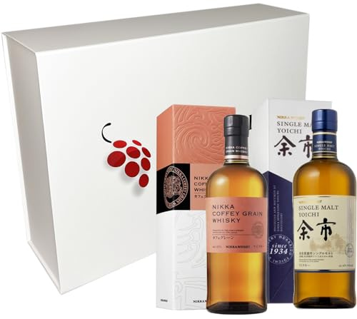 Coffret Cadeau Vinaddict - Whiskys japonais : Nikka Coffey Grain 70cl & Yoïchi Single Malt 70cl.