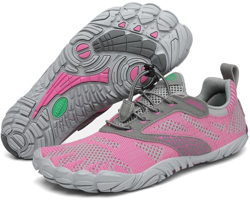 SAGUARO Barefoot Zapatillas de Trail Hombre Escarpines Mujer Zapatos de Agua Minimalistas Zapatillas de Deporte Acuaticos Exterior Interior Rosa 41