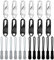 VEGCOO 24 Stück 12 Abnehmbarer Pull Tab Reißverschluss Puller Reissverschluss Zipper Pull Zubehör Reißverschluss Puller Universal Reißverschlusskopf +12 Reißverschluss Zugschnüre Reparaturtasche (B)