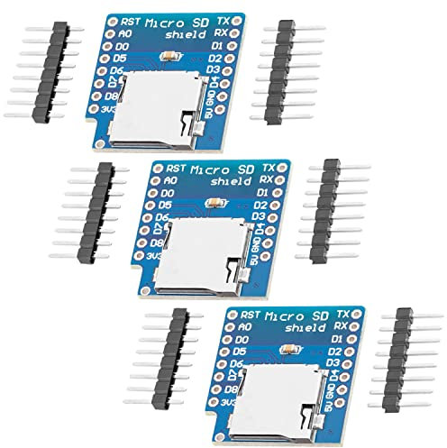 AZDelivery 3 x D1 Mini Micro SD TF Karte Micro SD Karten Shield für D1 Mini Kompatibel mit Arduino