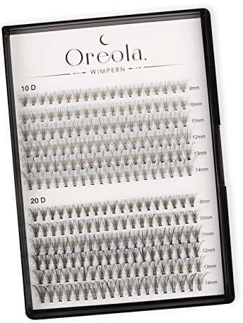 Oreola Cluster Lashes Extensions 10D 20D Individual Eyelashes 0.1D Curl Natural Lashes for DIY Eyelash Extensions At Home, Reusable Individual Lashes for Beginners