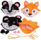 Baker Ross FX154 Fuchs und Dachs Kissen Nähset für Kinder - 2er Pack, Bastelset zum Nähen für Kinder
