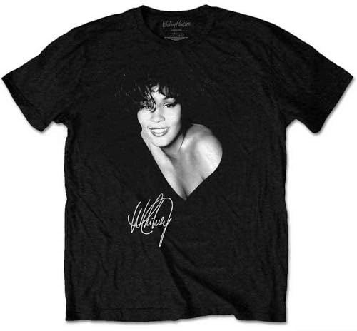Whitney Houston T Shirt Black and White Photo Official Unisex Black