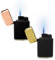 Prof 2 Mecheros Encendedores Jet Turbo Soplete Recargables con Gas Precargado y Llama Ajustable, Metalizados,Tacto Soft y Antiviento