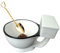 Modische kreative lustige Keramik 3D Wasserbecher Tasse Eisbecher Schüssel mit Edelstahl Löffel (Toilette mit Löffel)
