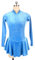 YDHTIZ Kinder Mädchen Eiskunstlauf Kleid Damen Professionelle Eiskunstlauf Wettbewerb Kleider Blau Turtleneck Samt Lange Ärmel Strass Activewear (XS,Blue)