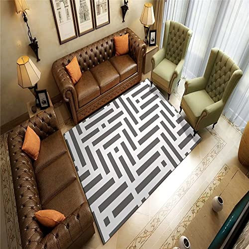 Joop Teppich Grau Teppich Wohnzimmer Grau Rechteckig Minimalist Isches Muster Teppich Schlafzimmer Wasch Bar Baby Teppich Mädchen 50X80Cm Teppich Groß 1Ft 7.7''X2Ft 7.5''